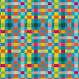 Cotton Print Blue Mingle Check Fabric 44/45"