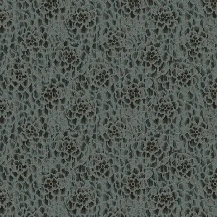 Cotton Chrysanthemum Print Fabric Blue Navy 43/44"