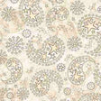 Cotton Paisley Stars 1776 Fabric 44/45" Cream