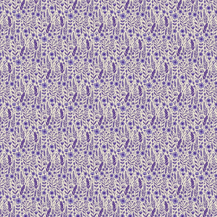 Cotton Wideback Blue Petite Petals Wildflowers 118" Fabric