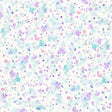 Cotton Wideback Fabric Blue Purple Paint Splatter 108"