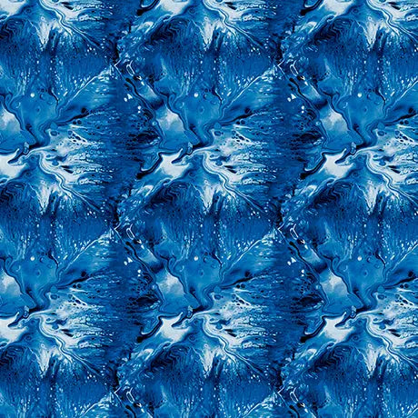 Cotton Print Blue Royal Texture Virtuoso 44/45 Fabric