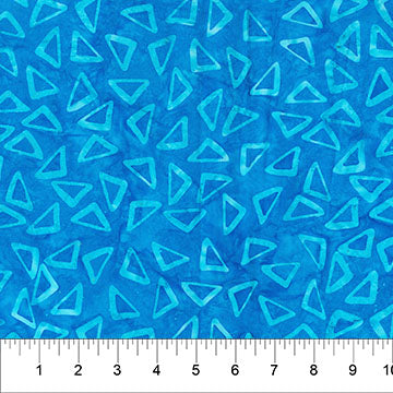 Cotton Print Blue Scattered Triangle Celebration Fabric 44/45