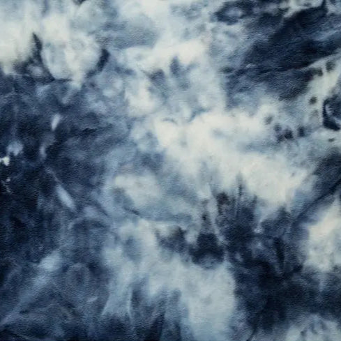 Minky Fabric Blue Tie Dye Cuddle Navy