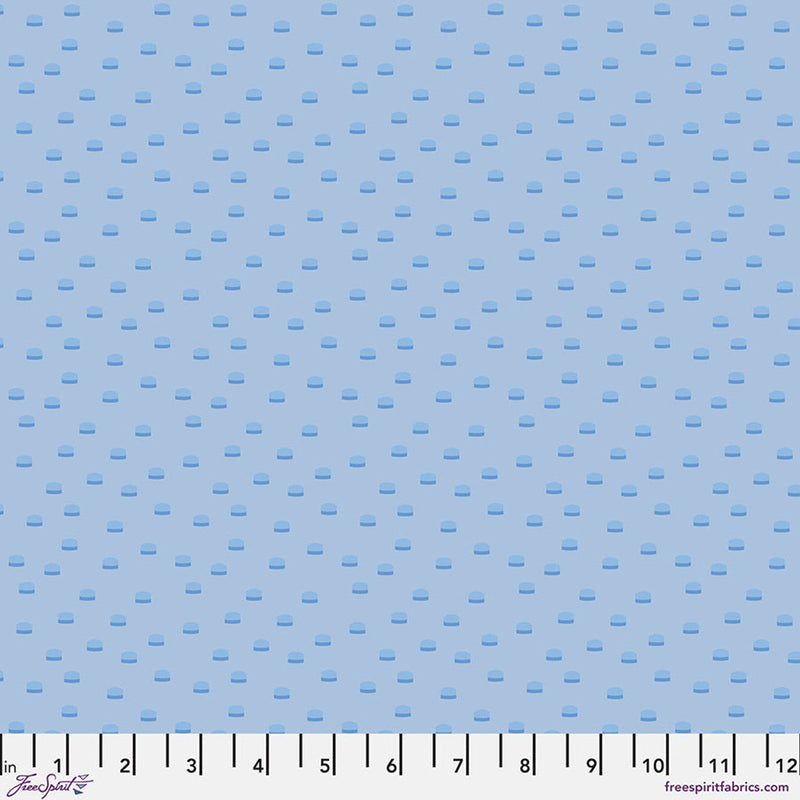Cotton Fabric Blue Toppers 44/45" Width