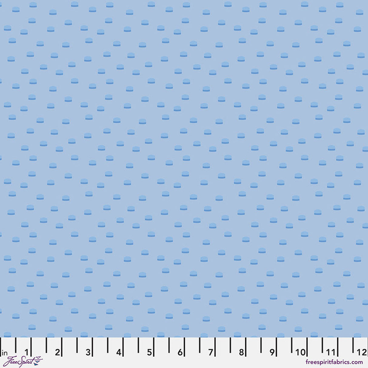Cotton Fabric Blue Toppers 44/45" Width