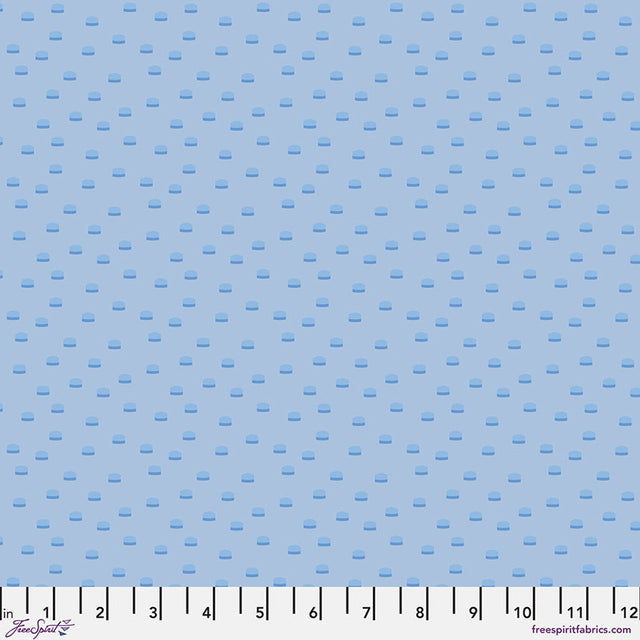 Cotton Fabric Blue Toppers 44/45" Width