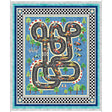 Cotton Racetrack Playmat Fabric Blue 44/45"