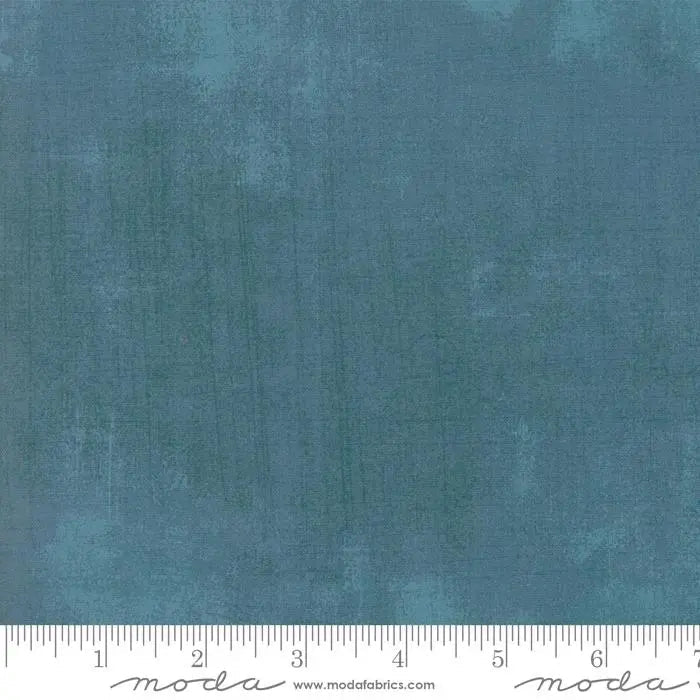 Cotton Fabric Blue Turquoise Grunge Basics Cabana 44/45"