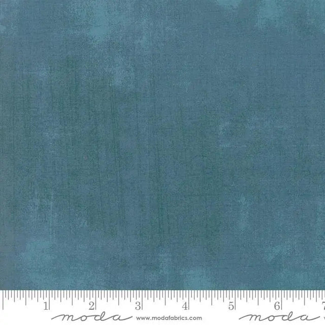 Cotton Fabric Blue Turquoise Grunge Basics Cabana 44/45"