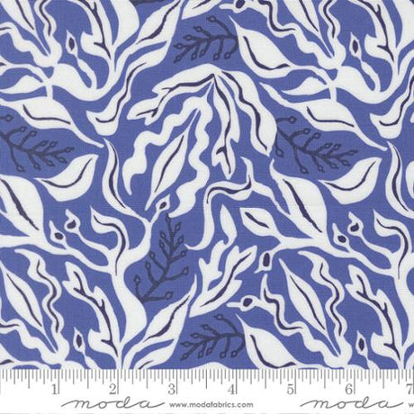 Cotton Fabric Blue Whale Under the Sea Reef 44/45" Light Blue