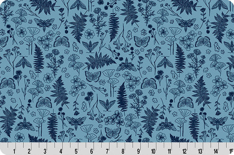 Quilting Cuddle Fabric Blue Whispering Blooms