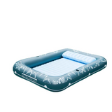 Inflatable Adult Sun Lounger Float 80 x 58 Inch Pool & Lake Air Mattress with Pillow, Dual Cup Holders, Heavy Duty Floating Raft for Beach, Pool & Summer Water Parties