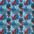 Swim Knit Blue Hawaiian Monstera Floral 4-Way Stretch