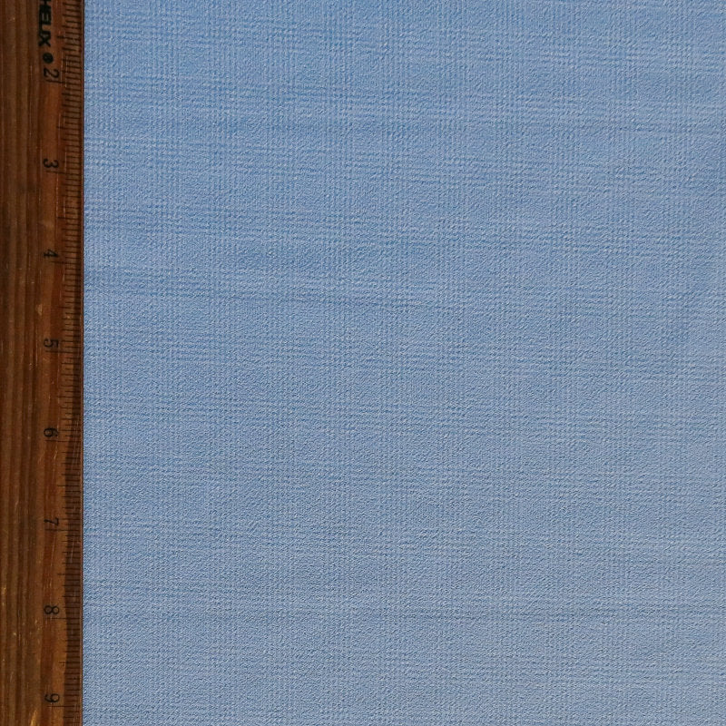 Stretch Woven Blue Lined Gingham Fabric