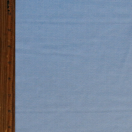 Stretch Woven Blue Lined Gingham Fabric