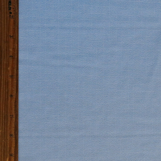 Stretch Woven Blue Lined Gingham Fabric