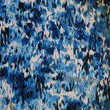 Swim Knit Blue Molecular Abstract Print