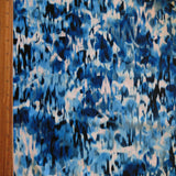 Swim Knit Blue Molecular Abstract Print