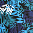 Swim Knit Nylon Spandex Blue Palms 4-Way Stretch