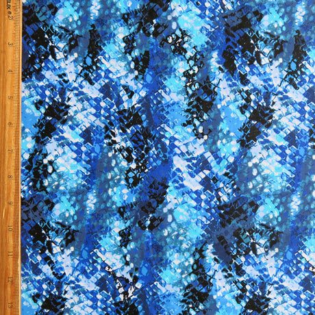 Swim Knit Blue Pebble Abstract Nylon Spandex