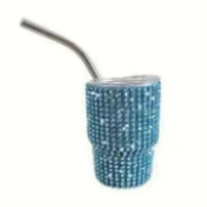 Thermal Sublimation Tumblers Rhinestone Shot Cup - Blue, 2 Oz (1 Cup)