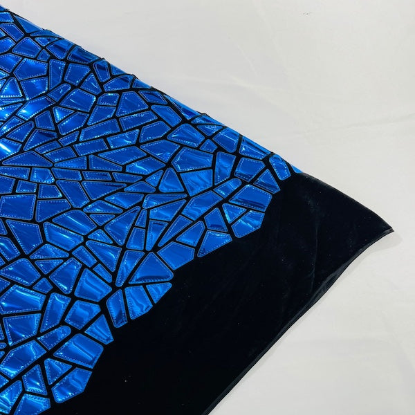 Stretch Velvet Metallic Foil Fabric
