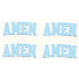 UV DTF Decal - Amen Blue (4 Decals 2")