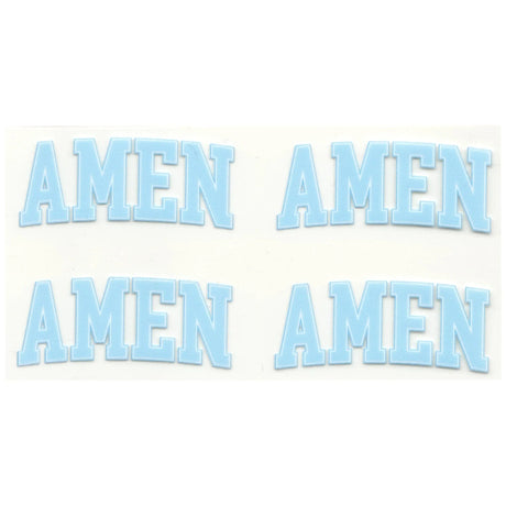 UV DTF Decal - Amen Blue (4 Decals 2")