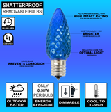C9 Wonderful LED SMD Bulb (25 bulbs/bag) - Faceted, Blue