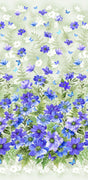 Quilting Cotton Floral Fantasy Border Blue Michael Miller