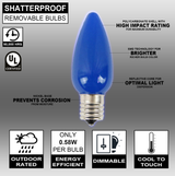 C9 Wonderful LED SMD Bulb (25 bulbs/bag) - Frosted, Blue