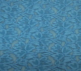 Floral Lace Blue Nylon Spandex
