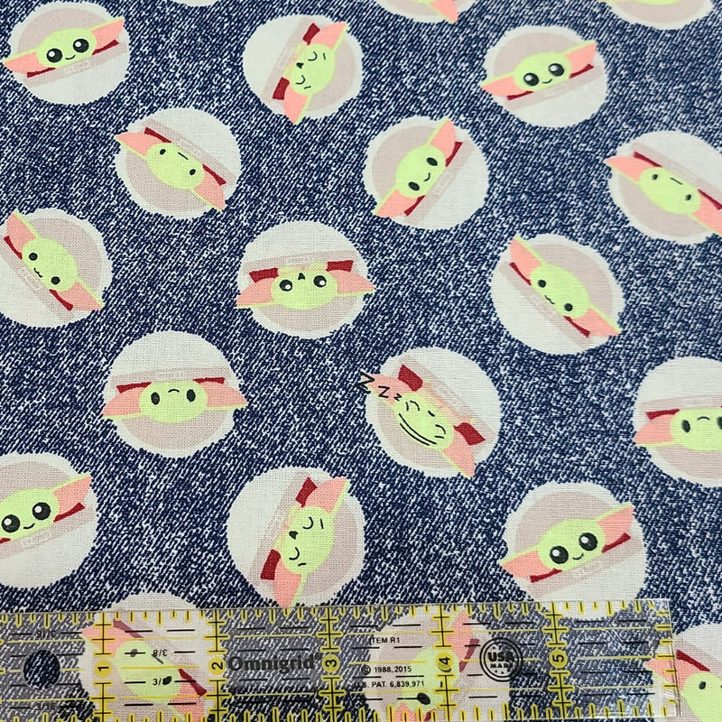 Quilting Cotton Star Wars Mandalorian Baby Yoda Toss Robert Kaufman