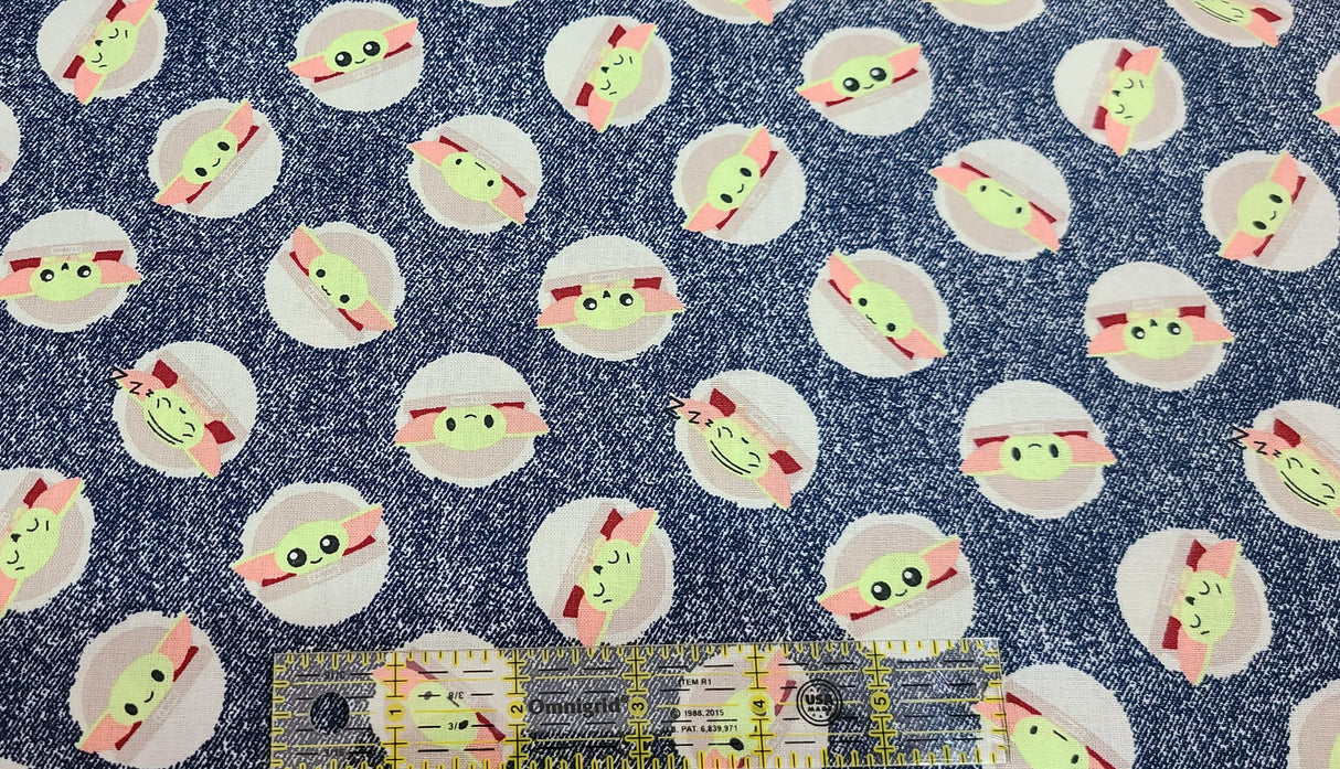 Quilting Cotton Star Wars Mandalorian Baby Yoda Toss Robert Kaufman