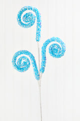 28" Sequin Spiral Curly Spray - Blue
