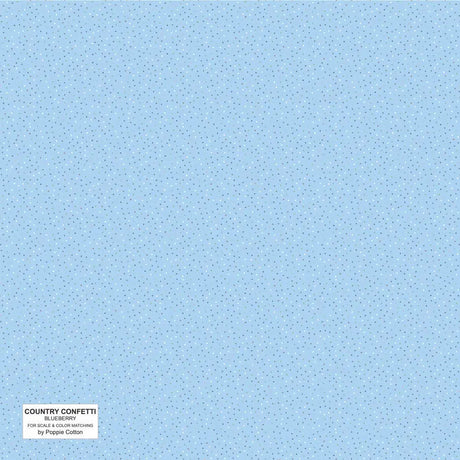 Cotton Fabric Blueberry Blue 44/45" Country Confetti