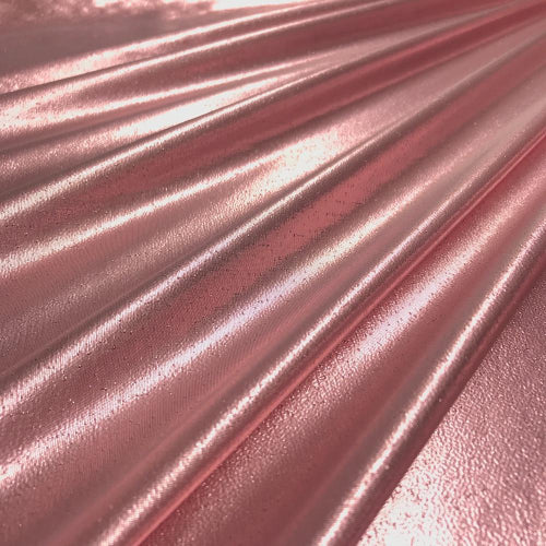 Blush Pink Nylon Metallic Tissue Lame Fabric - Blush Pink Metallic Finish, 60" Width