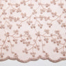 1 Yard Exquisite Mesh Lace Fabric with Metallic Embroidered Floral Pattern 52" Wide