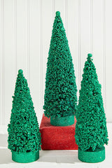 Bottle Brush Trees - Set of 3 - Green