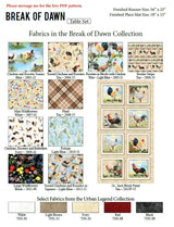 Quilting Cotton Break of Dawn Chickens Roosters and Butterflies Blank Quilting