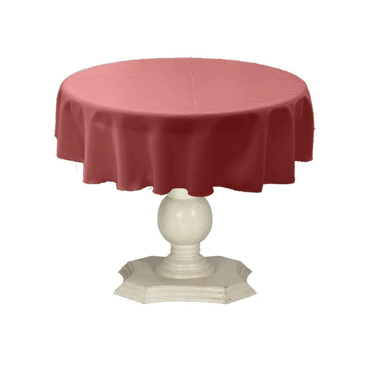 Tablecloth Dull Bridal Satin Fabric - 36" Round, Solid Color (1 Piece)