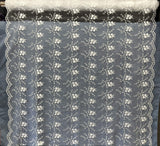 Floral Embroidered Lace Fabric White