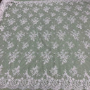 Beaded Corded Floral Lace Fabric