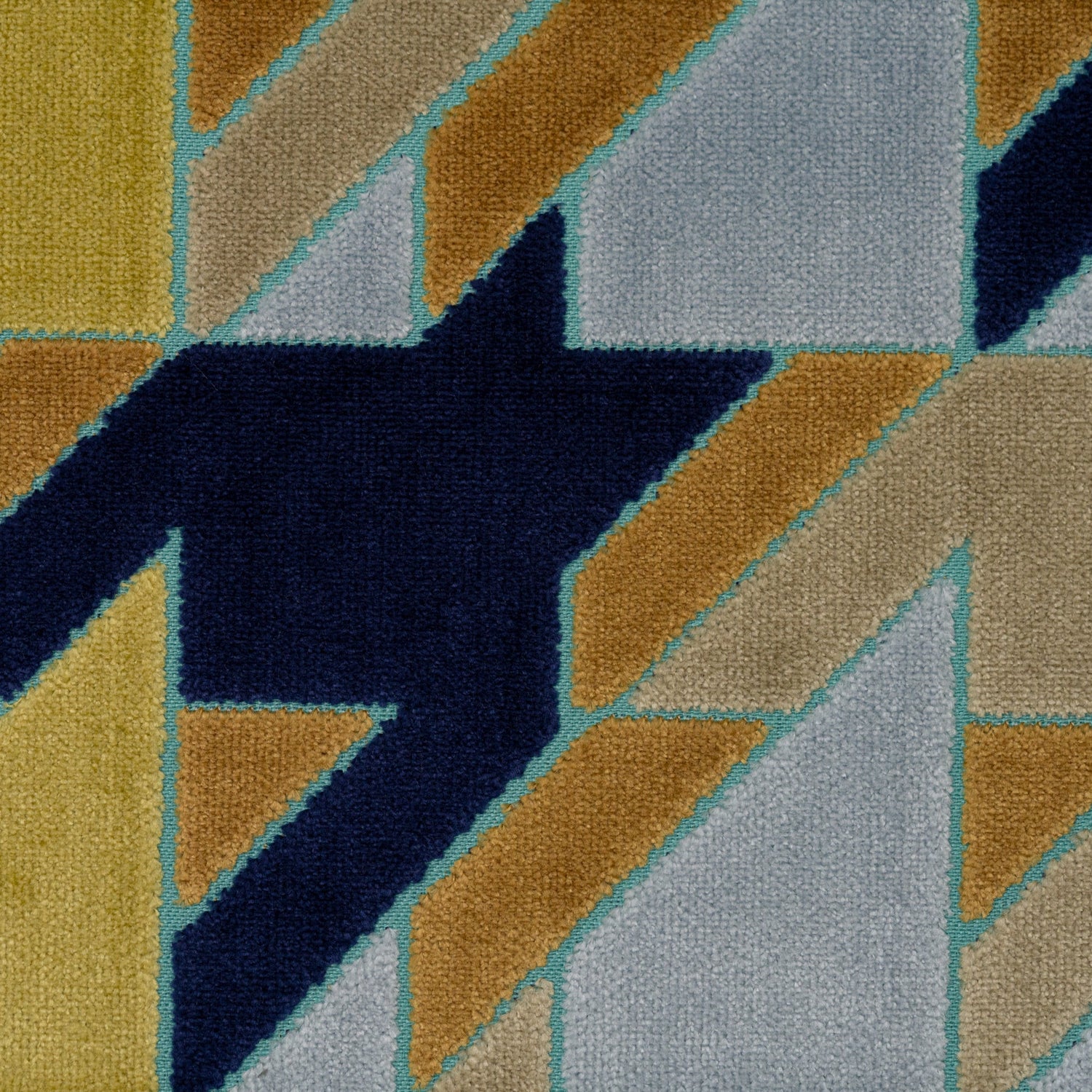 Cut Velvet Upholstery Fabric Briefcase Geometric Design