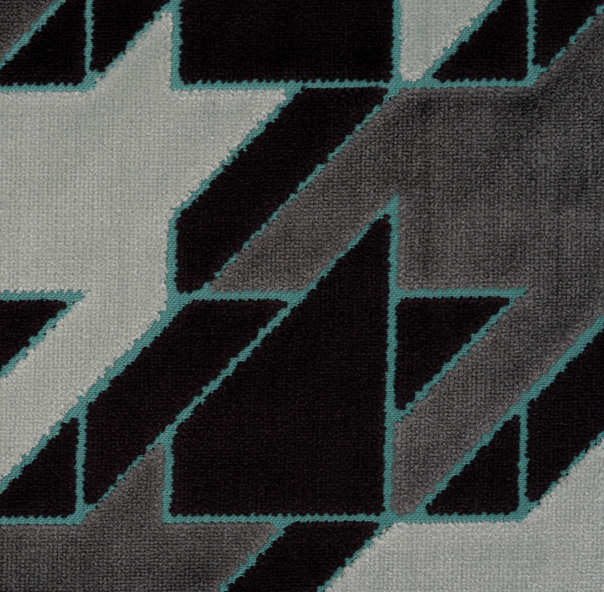 Cut Velvet Upholstery Fabric Briefcase Geometric Design