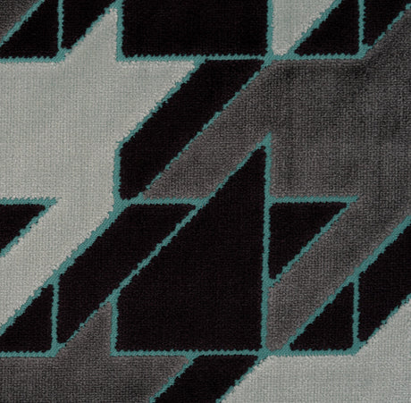Cut Velvet Upholstery Fabric Briefcase Geometric Design