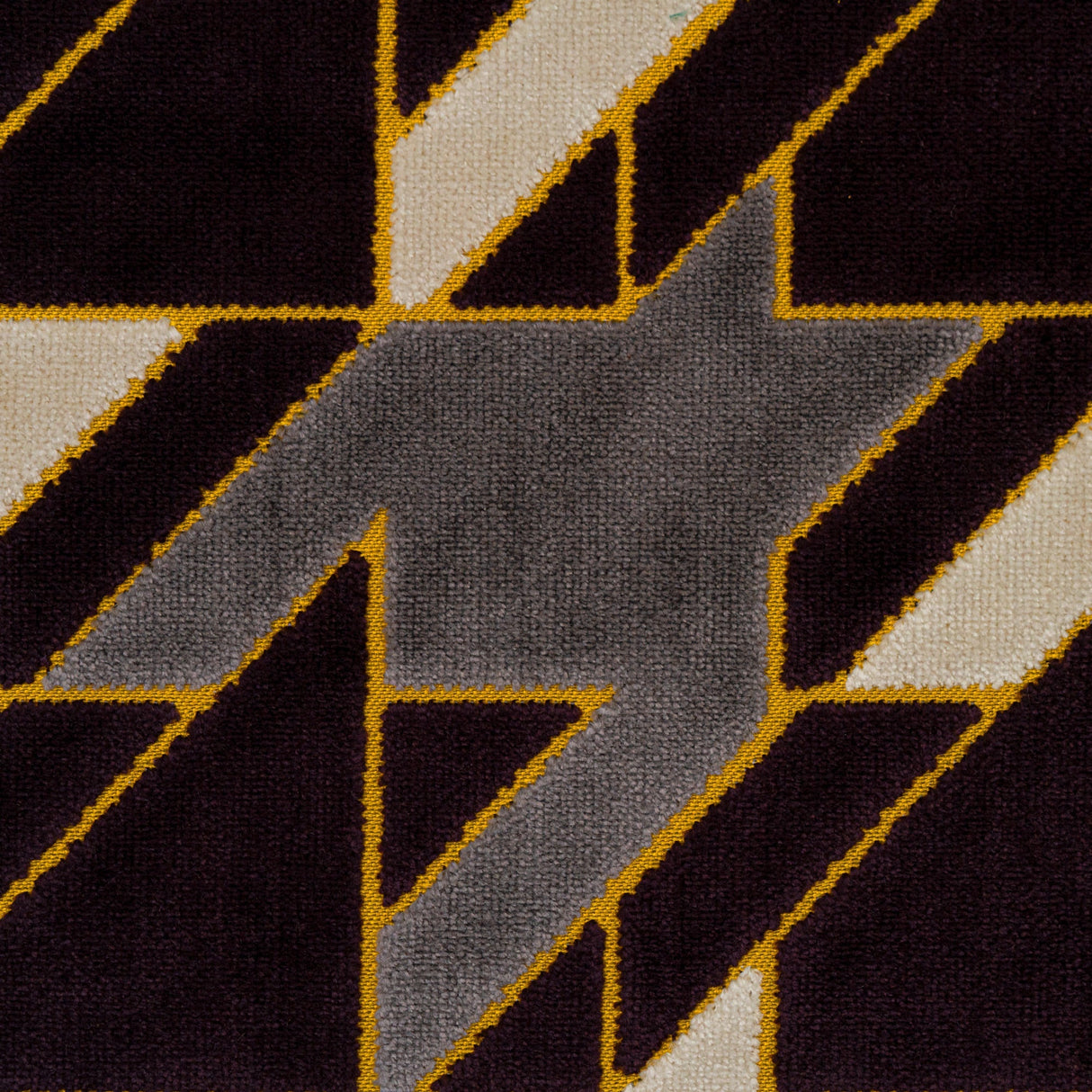 Cut Velvet Upholstery Fabric Briefcase Geometric Design