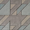 Cut Velvet Upholstery Fabric Briefcase Geometric Design