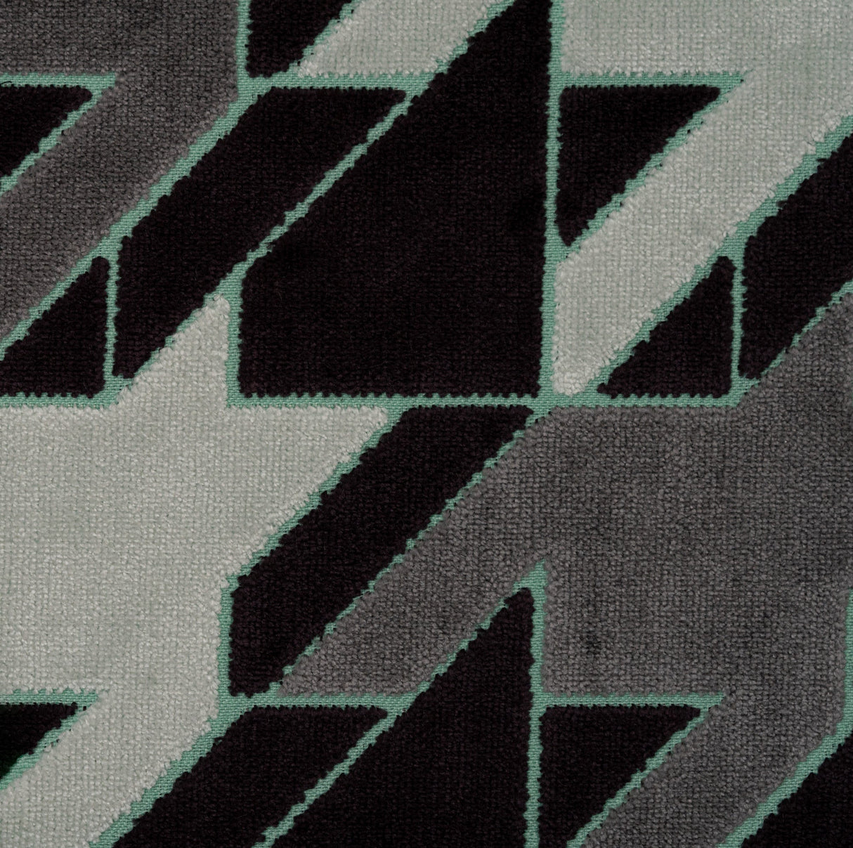 Cut Velvet Upholstery Fabric Briefcase Geometric Design